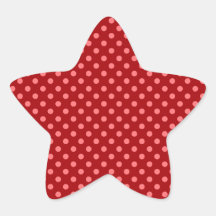 Lunares rojos calcomanía forma de estrella personalizadas