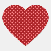 Lunares rojos pegatina de corazón personalizadas