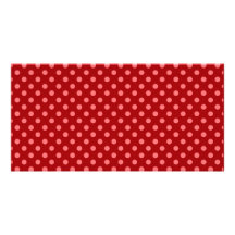 Lunares rojos tarjetas fotográficas personalizadas