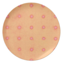 Lunares rosados anaranjados platos