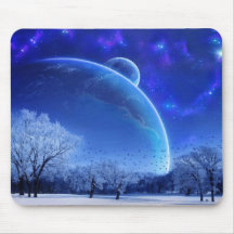 Lunas del invierno - diseñador Mousepad Tapete De Raton
