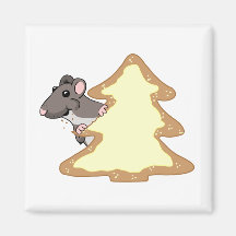 Luther y la galleta gigante del navidad imán de frigorífico