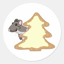 Luther y la galleta gigante del navidad pegatina