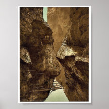 Lutschinen, barranco de Aare, II, Bernese Oberland Poster