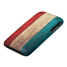 Luxemburgo rústico señala por medio de una bandera Case-Mate iPhone 3 cobertura