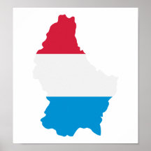 Luxemburgo traza la bandera posters