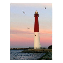 Luz de Barnegat, isla de Long Beach, poster de NJ posters
