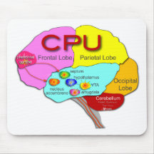 Luz de la CPU del cerebro Tapetes De Ratones