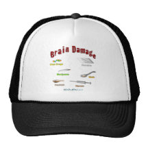 Luz del daño cerebral gorro