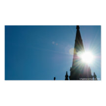Luz del sol de la catedral tarjetas de visita