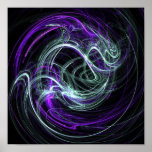 Luz dentro - remolinos de la violeta y del añil posters