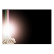 Luz religiosa en manos ahuecadas tarjeta de visita