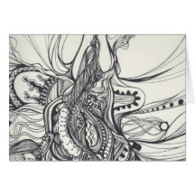 Luz y Doodle oscuro: Notecard Felicitacion
