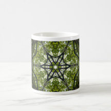 Luz y modelo en las hojas tazas de café