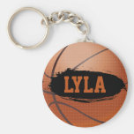 Lyla personalizó llavero/el llavero del baloncesto