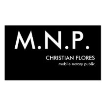 M.N.P., FLORES CRISTIANO, notario público móvil Tarjeta De Visita