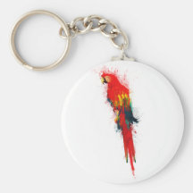 Macaw del escarlata pintado llavero personalizado