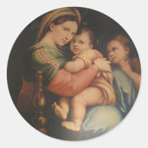 Maddona y pegatina del niño