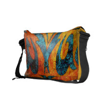 Madera abstracta y remolinos del Grunge Bolsa De Mensajeria