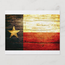 Madera vieja de la bandera de Tejas Tarjeta Publicitaria