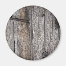 Madera vieja del granero imán de frigorifico