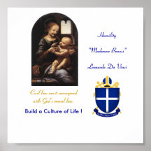 Madonna Benois - poster - diócesis - modificada pa