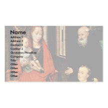 Madonna con St Anthony el grande y rogación Plantilla De Tarjeta Personal
