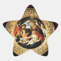Madonna de la estrella de Magnificat Pegatina Forma De Estrella Personalizadas