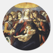 Madonna de la granada pegatina