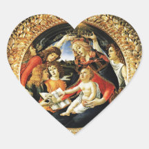 Madonna del corazón de Magnificat Pegatina De Corazón Personalizadas