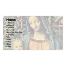 Madonna del Rosa-Italiano: Madonna Del Roseto Plantilla De Tarjeta Personal