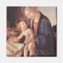 Madonna enseña al niño Jesús Imán De Nevera