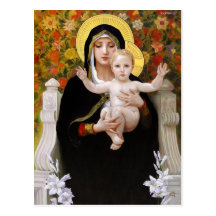 Madonna + niño, postales blancas del navidad de lo