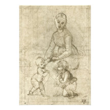 Madonna w Cristo y St. John el Bautista por Rapahe Invitaciones Personales