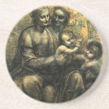 Madonna y el niño de da Vinci Posavasos Personalizados
