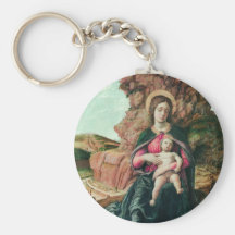 Madonna y niño llavero personalizado