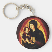 Madonna y niño llaveros
