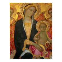 Madonna y niño postales