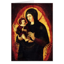Madonna y niño tarjeta