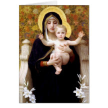Madonna y niño tarjeta
