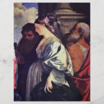 Madonna y niño y cuatro santos ( tarjetón