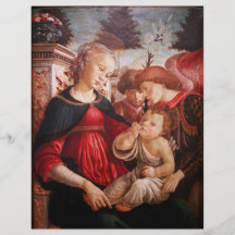 "Madonna y niño y dos ángeles Flyer Personalizado