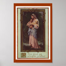 Madonna y poster del día de fiesta del navidad del