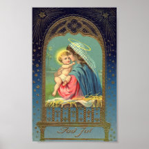 Madonna y poster del día de fiesta del navidad del