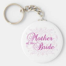 Madre clásica de la elegancia de la novia llaveros personalizados