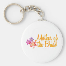 Madre colorida de las flores de la novia llavero