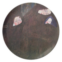 Madre con los niños de Gustavo Klimt Platos De Comidas