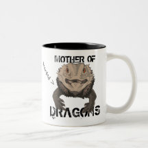 Madre de dragones (barbudos) tazas