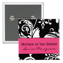 Madre de HP&B del botón del cuadrado del novio Pin