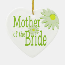 Madre de la boda de la margarita de la novia ornamentos de navidad